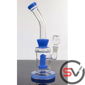 CURVED NECK TUBE GLASS WATER PIPE 10inch